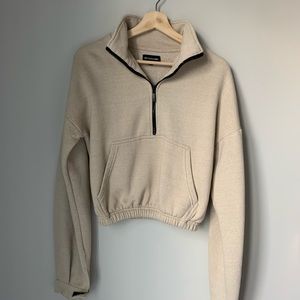 Cropped half zip